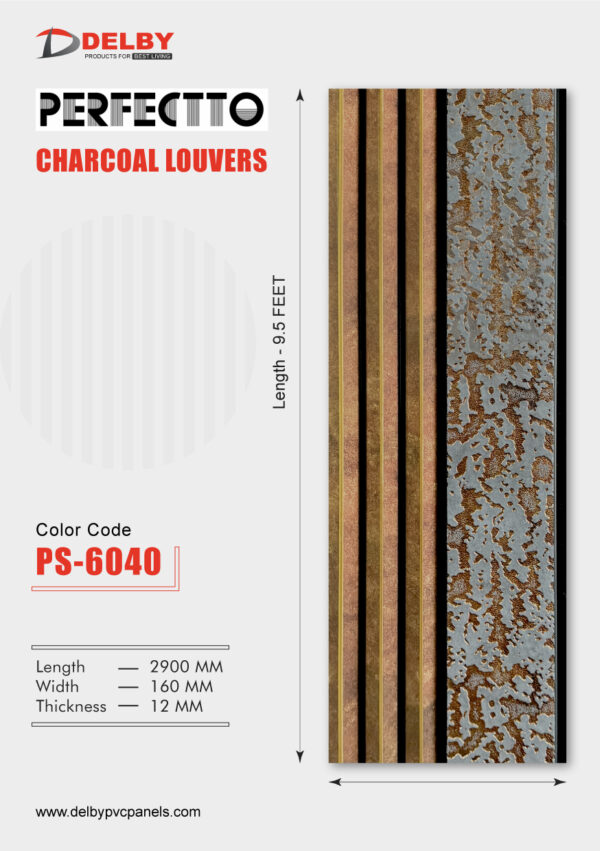 CHARCOAL LOUVERS-160MM