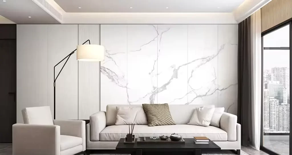 Stylish Assa Bamboo Charcoal Panels by Delby for eco-friendly, durable wall cladding in modern interiors