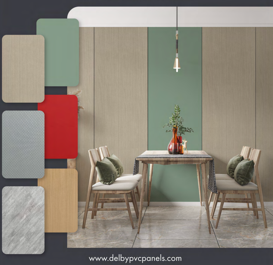 Assa Bamboo Charcoal Panels installed in a modern room feature wall by Delby